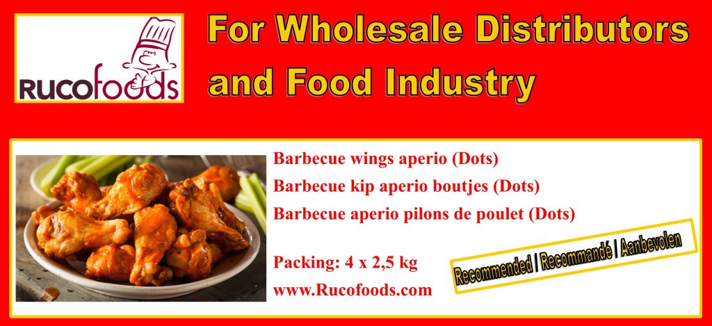 Barbecue wings aperio / Barbecue kip aprio boutjes / Barbecue aperio pilons de poulet (Dots)
