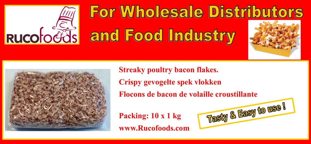 Streaky poultry bacon flakes / Crispy gevogelte spek vlokken / Flocon de bacon de volaille croustillante
